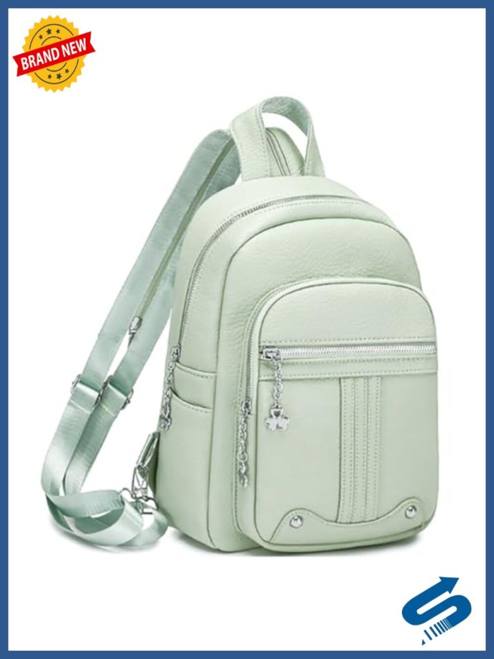 Convertible Sling Backpack for Women Faux Leather Lightweight Travel Purse